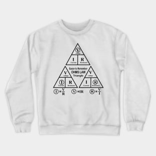 Electrical Ohms Law Triangle formula for Engineering Students Crewneck Sweatshirt